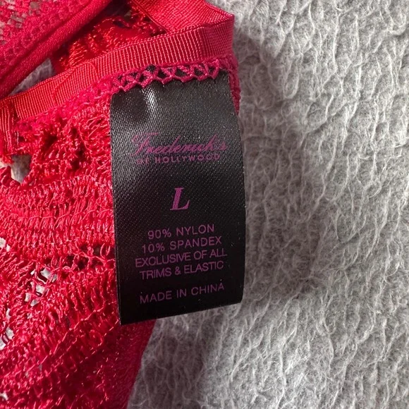 Frederick's of Hollywood Bustier Womens L Red Alexa Zoe Lace Garter X118-2022 - Picture 4 of 10